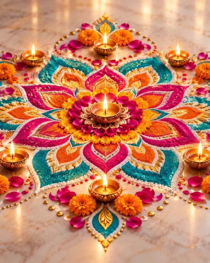 Decorative artwork for Rangoli Competition